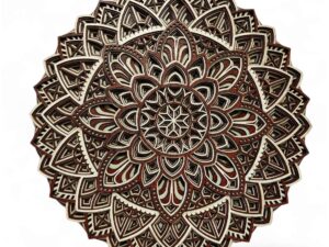 Multilayer Multicolored Mandala Wall Art – Laminated Pine Wood 4