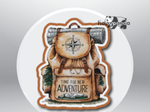 Round Decorative Fridge Magnet – Travel BFM08