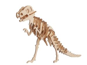 Laser-Cut 3D T-Rex Puzzle – MDF Wooden Dinosaur Model